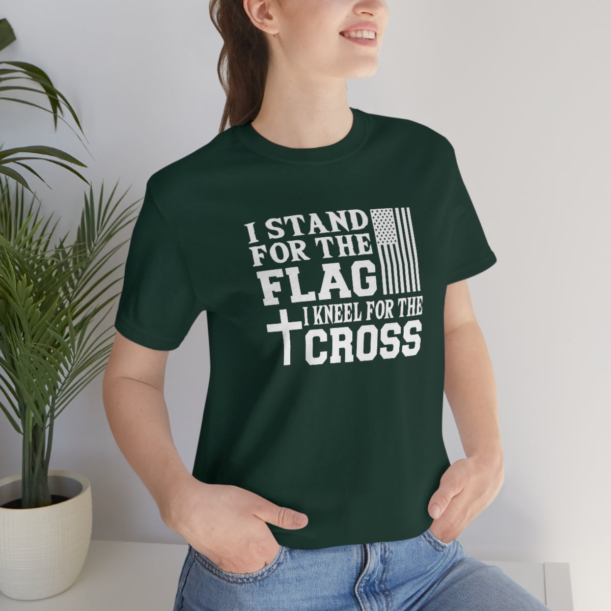 Stand for the Flag, Kneel for the Cross Tee